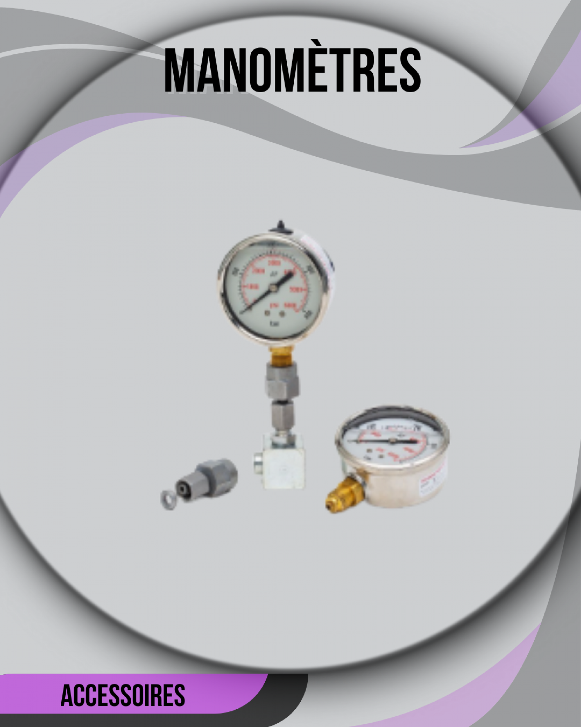 Manom&egrave;tre &agrave; prise verticale